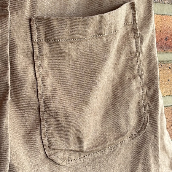 Maeve by Anthropologie Women's Tan Sleeveless Button-Down linen blend vest M - Picture 6 of 10